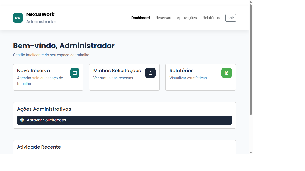 NexusWork em produção